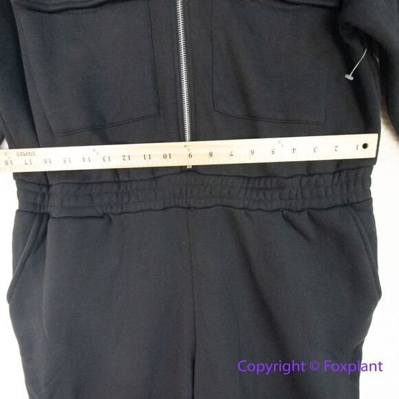New! Eloquii black fleece jumpsuit, size 14 - Picture 6 of 16